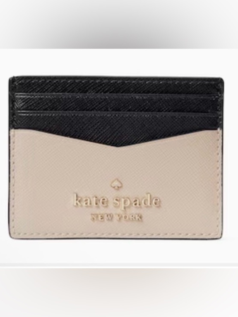 kate spade Two-Tone Black and Beige Card Slot Holder - Picture 4 of 6